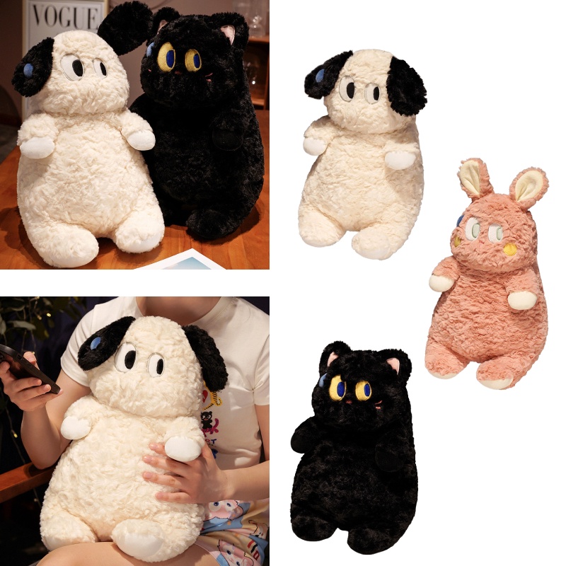 Thú Nhồi Bông Hình Động Vật Mắt To Dễ Thương Cho Bé