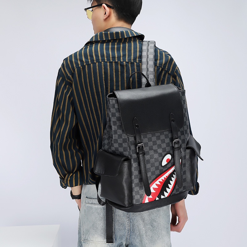 JINRU Balo Da Backpack Unisex Chống Nước 2023 NEW K96T0EZ