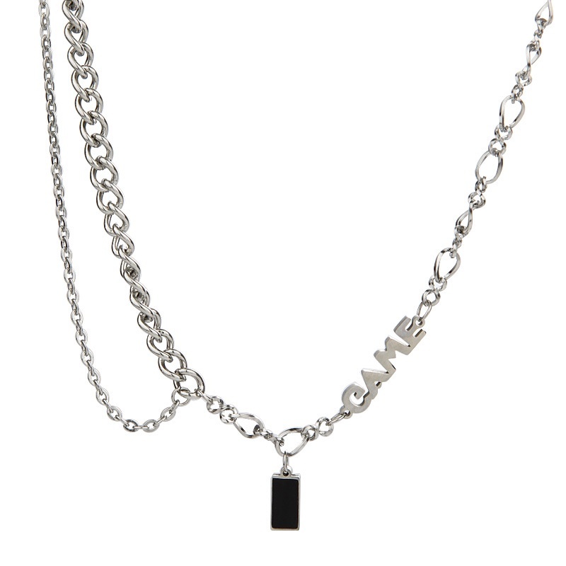 Vòng cổ Hình Chữ Cái Sang Trọng Phong Cách hip hop Đường Phố Cao Cấp