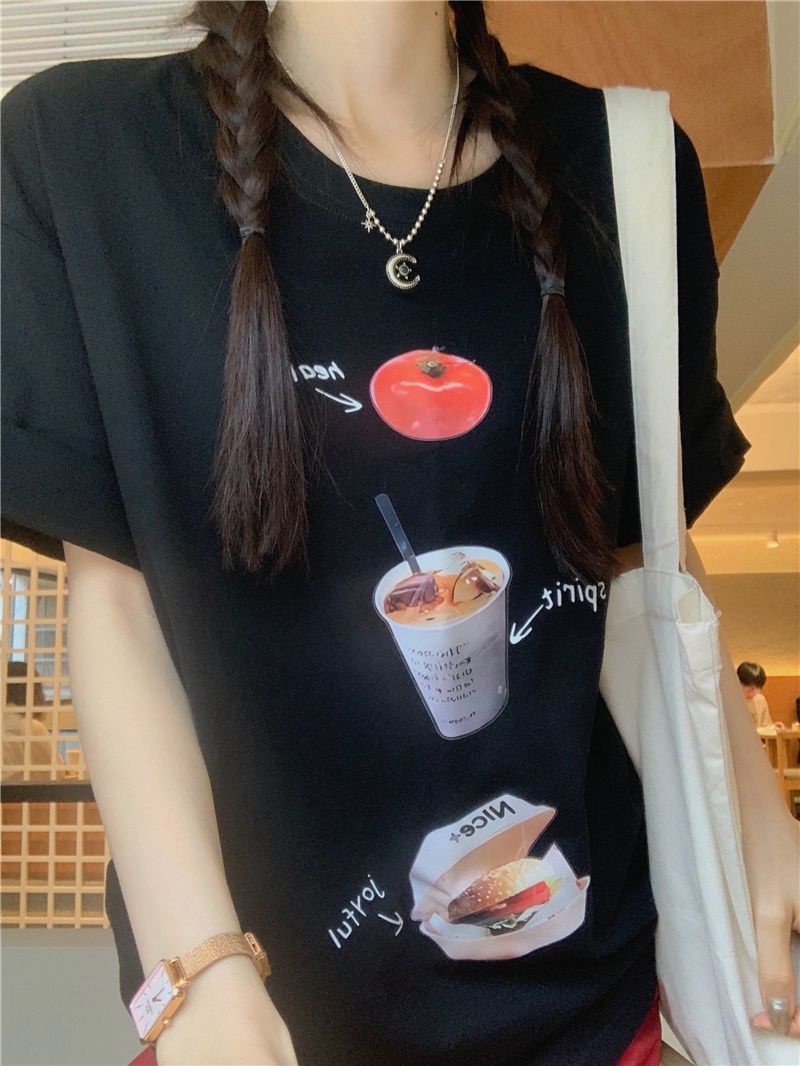 Áo Thun Dáng Rộng In Họa Tiết Vui Nhộn Phong Cách Hàn Quốc Thời Trang Mùa Hè Hàng Mới 64321