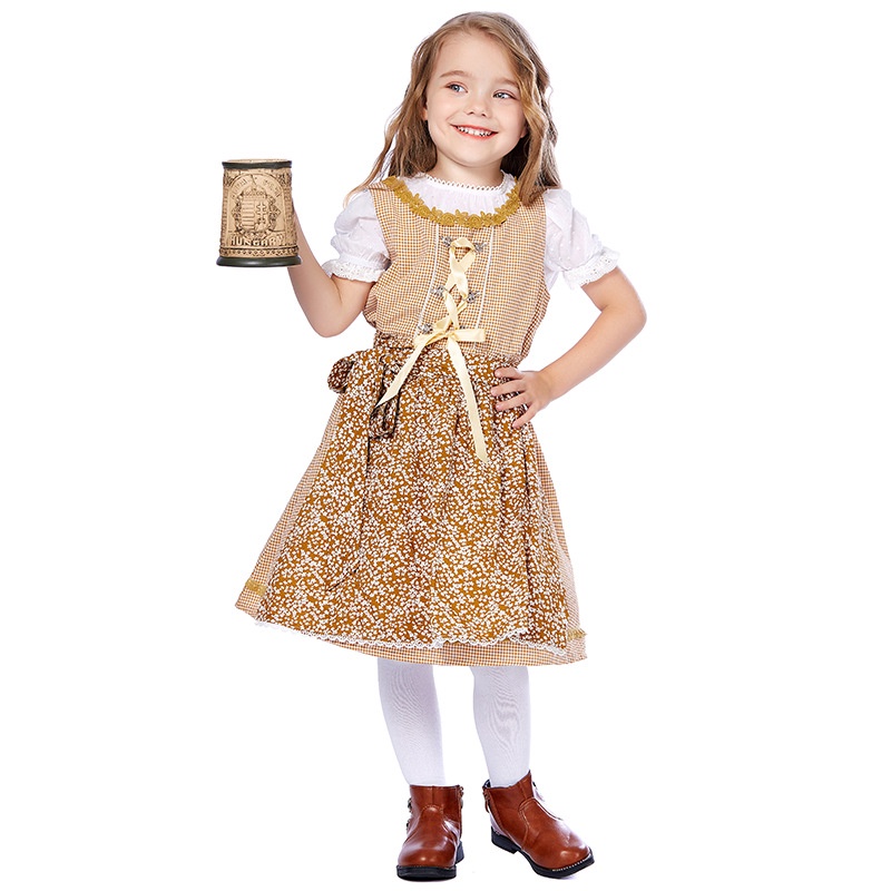 Lễ hội dân gian truyền thống bavaria của đức trang phục cho trẻ em cô gái lễ hội halloween trang phục tiệc terno bộ quần áo trẻ em