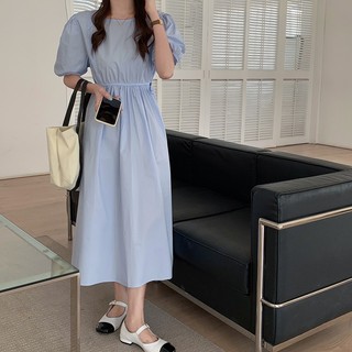 Đầm Tay Phồng Cổ Tròn Dáng Rộng Màu Sắc Đa Dạng 63178