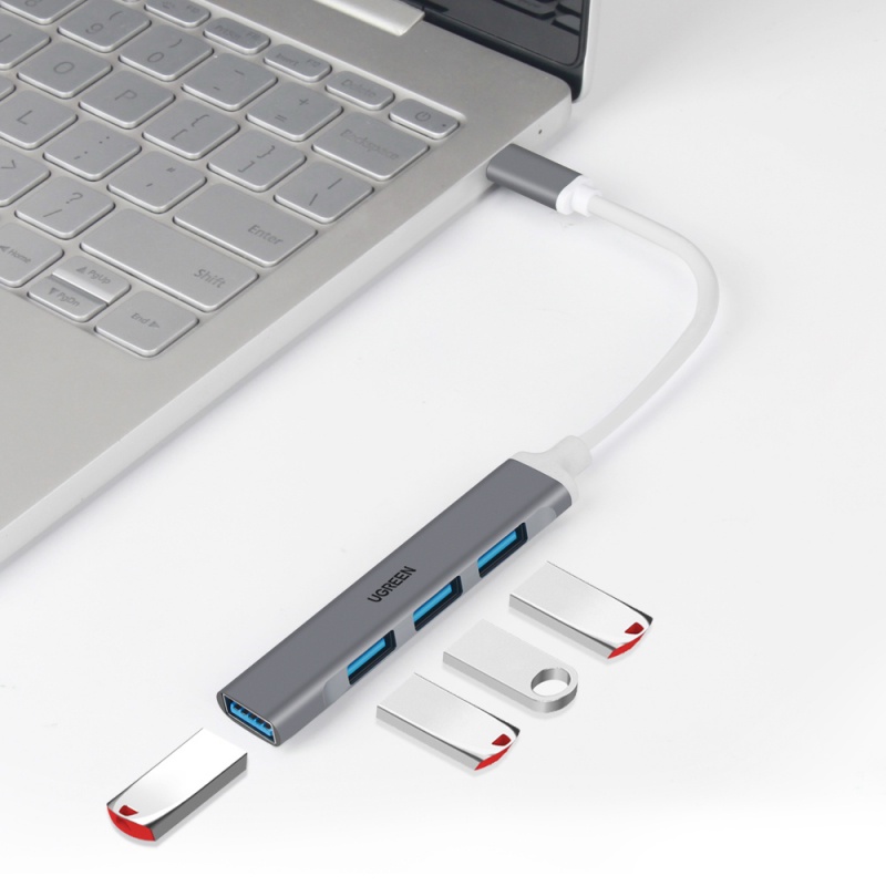 Ugreen HUB Chia 4 Cổng USB 3.0 Type C 4 Trong 1 Đa Năng
