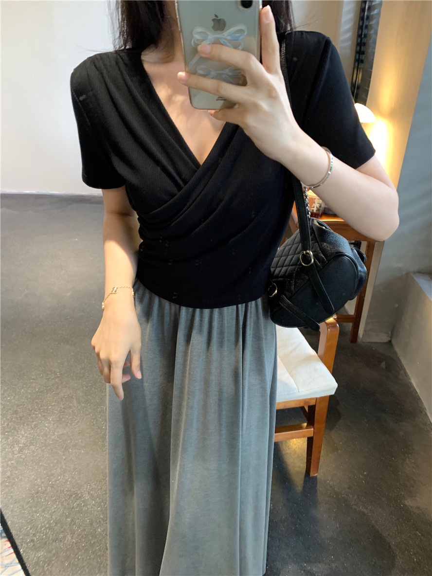 Áo Dệt Kim Mùa Hè 64624 / Váy Lưng Thun