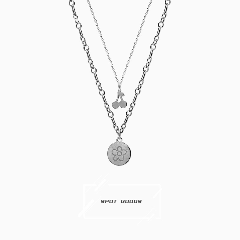 Vòng cổ Thép Titan Không Phai Màu Sang Trọng Phong Cách hip hop Instagram Cho Nữ