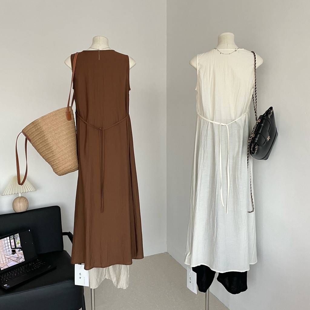 65891 Đầm Dài Xếp Ly Kiểu Mới Mùa Hè