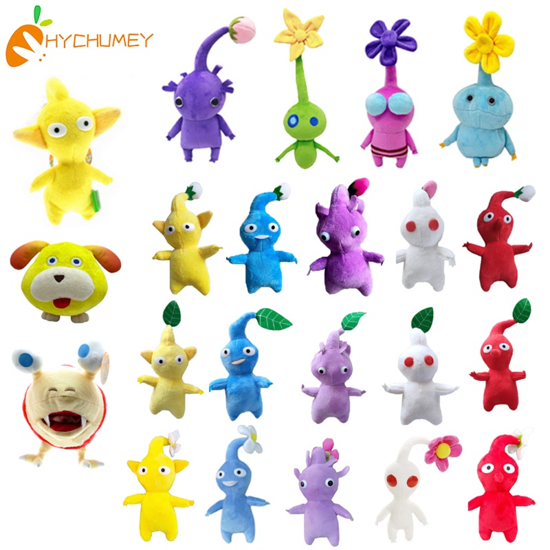 HYC Humey Búp Bê Nhồi Bông Pikmin All-Star Mềm Mại Màu Vàng Đỏ Xanh Dương Hoa Lá Bud Đáng Yêu Trang Trí Phòng Trẻ Em