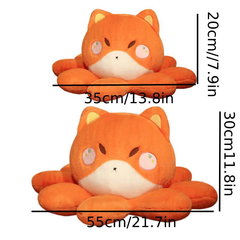 Đồ chơi nhồi bông 55cm Hình Bạch Tuộc / Thỏ / Cáo 2 Trong 1 Dễ Thương Làm Quà Tặng Giáng Sinh / Sinh