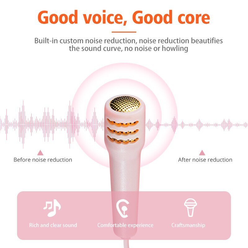 Tai Nghe Nhét Tai Mini Có Mic Hát Karaoke HD Cho Điện Thoại