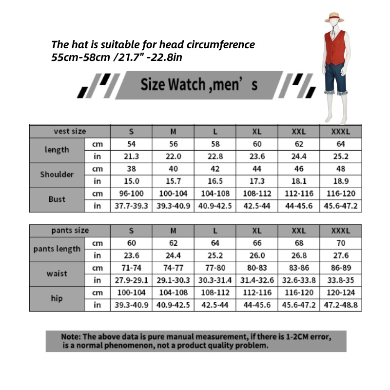 Bộ Đồ Hóa Trang Nhân Vật luffy Trong Phim one piece 2023