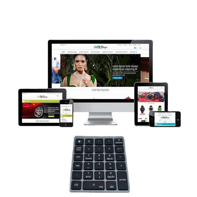 Bàn Phím Số N960 28 Phím Bluetooth 3.0 Bằng Hợp Kim Nhôm Có Thể Sạc Lại