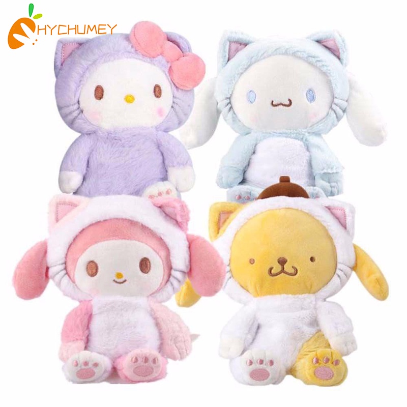 HYC Humey Thú Nhồi Bông Saniro Hình Hello Kitty My Melody Little Star Cinnamoroll Pompom Purin Kiki Lala Cho Người Hâm Mộ Trẻ Em 30cm