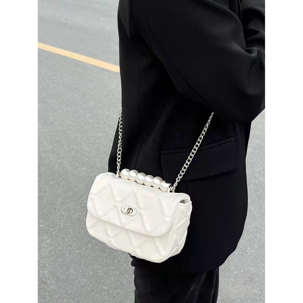 Mnefokc Túi Xách Tay Màu Trắng Thời Trang Dành Cho Nữ, Phong Cách Trẻ Trung Sang Trọng Dành Cho Nữ