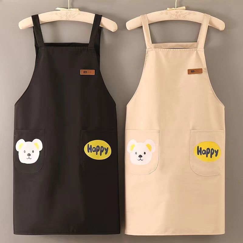 Tạp Dề Nấu Ăn Thoáng Khí Chống Thấm Nước Chống Mài Mòn Phong Cách Đơn Giản Kiểu Mới Cho Nữ