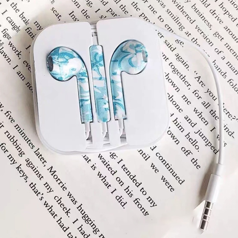 Tai Nghe Nhét Tai Jack 3.5mm / 8PIN Có Micro Thiết Kế Thời Trang Cho Điện Thoại