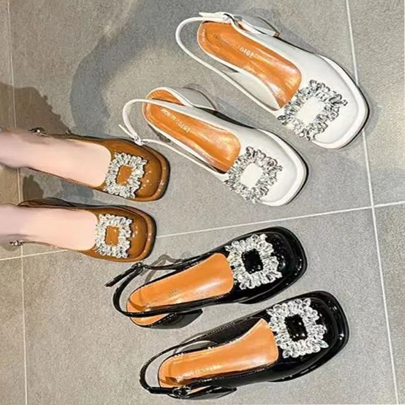 Aès Giày cao gót đơn màu với đế dày chống nước, kiểu Mary Jane dày đặc cho phụ nữ 26Z23062003 Thoải mái fashion Chất lượng cao Độc đáo B24G0FZ 36Z230909