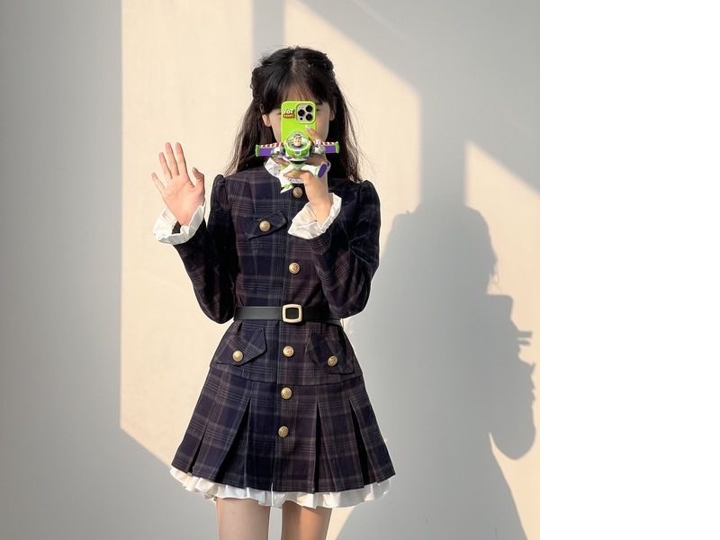 Đầm cao cấp cho nữ, Tay Áo Dài, Váy Cao Cấp, Ngọt Ngào, Váy Âu Phục Mùa Thu., size lớn