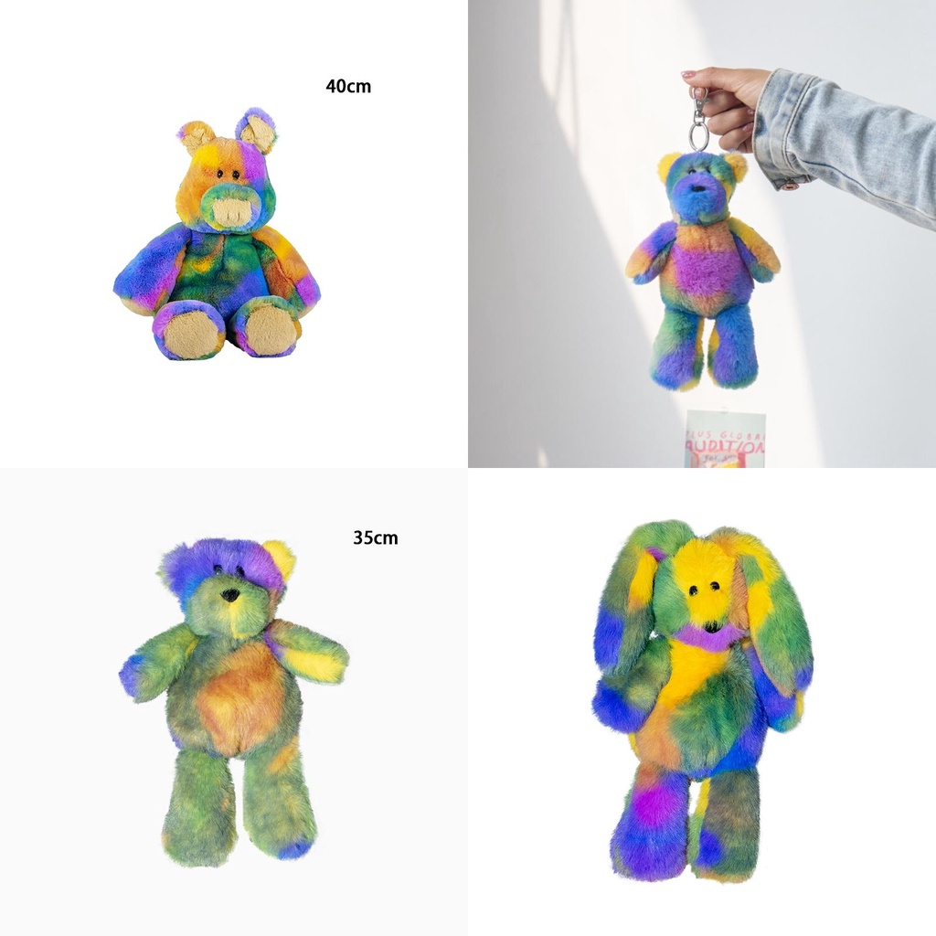 Thỏ Bông Màu Cầu Vồng Mềm Mại Làm Quà Tặng Đặc Biệt Cho Bất Kỳ Occasion