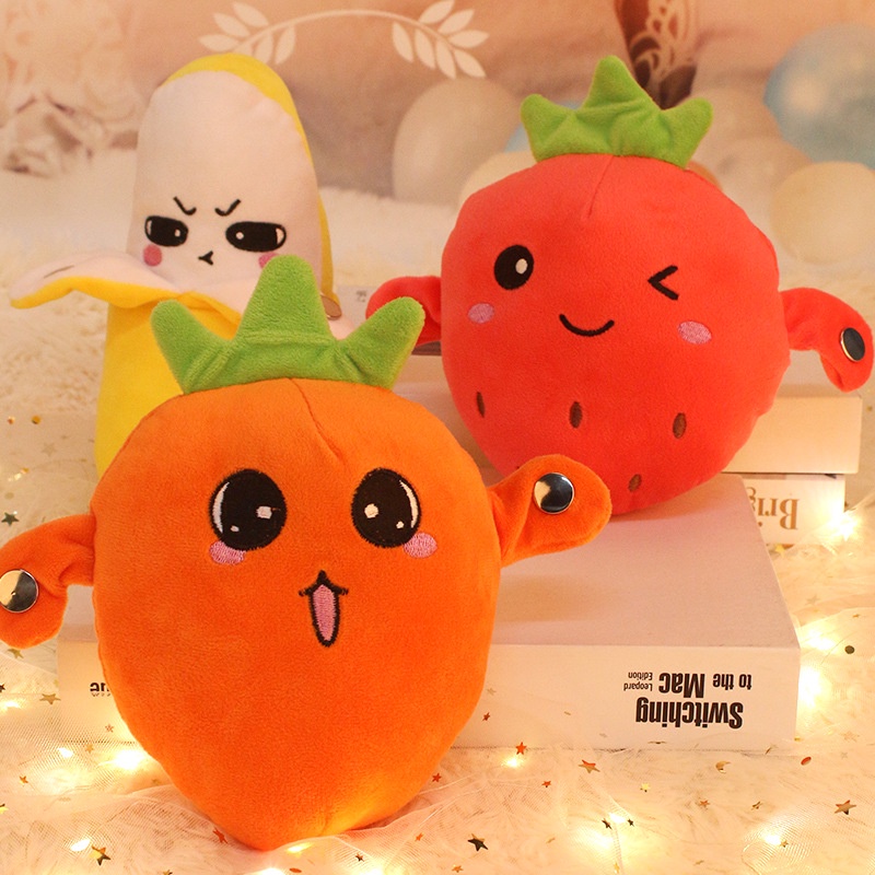 Đồ Chơi Tương Tác Mềm Mại Hình Trái Cây Có Đèn Và Nhạc Kích Thước 16x8x18cm