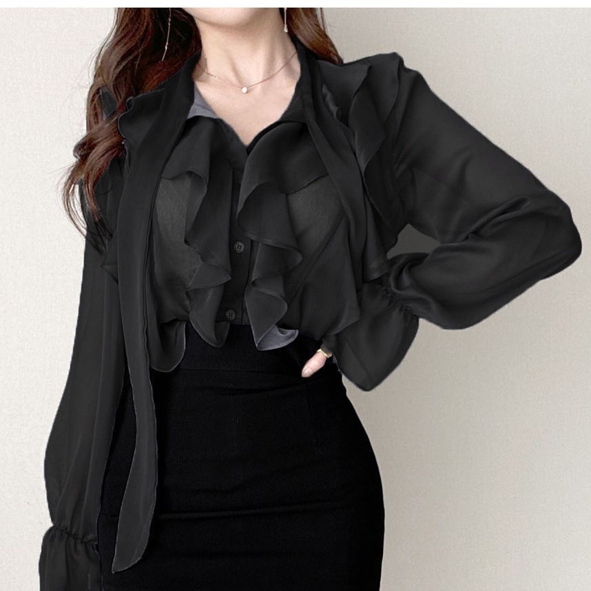 Áo sơ mi kiểu thanh lịch cho nữ, áo kiểu, áo sơ mi, đi làm, công sở