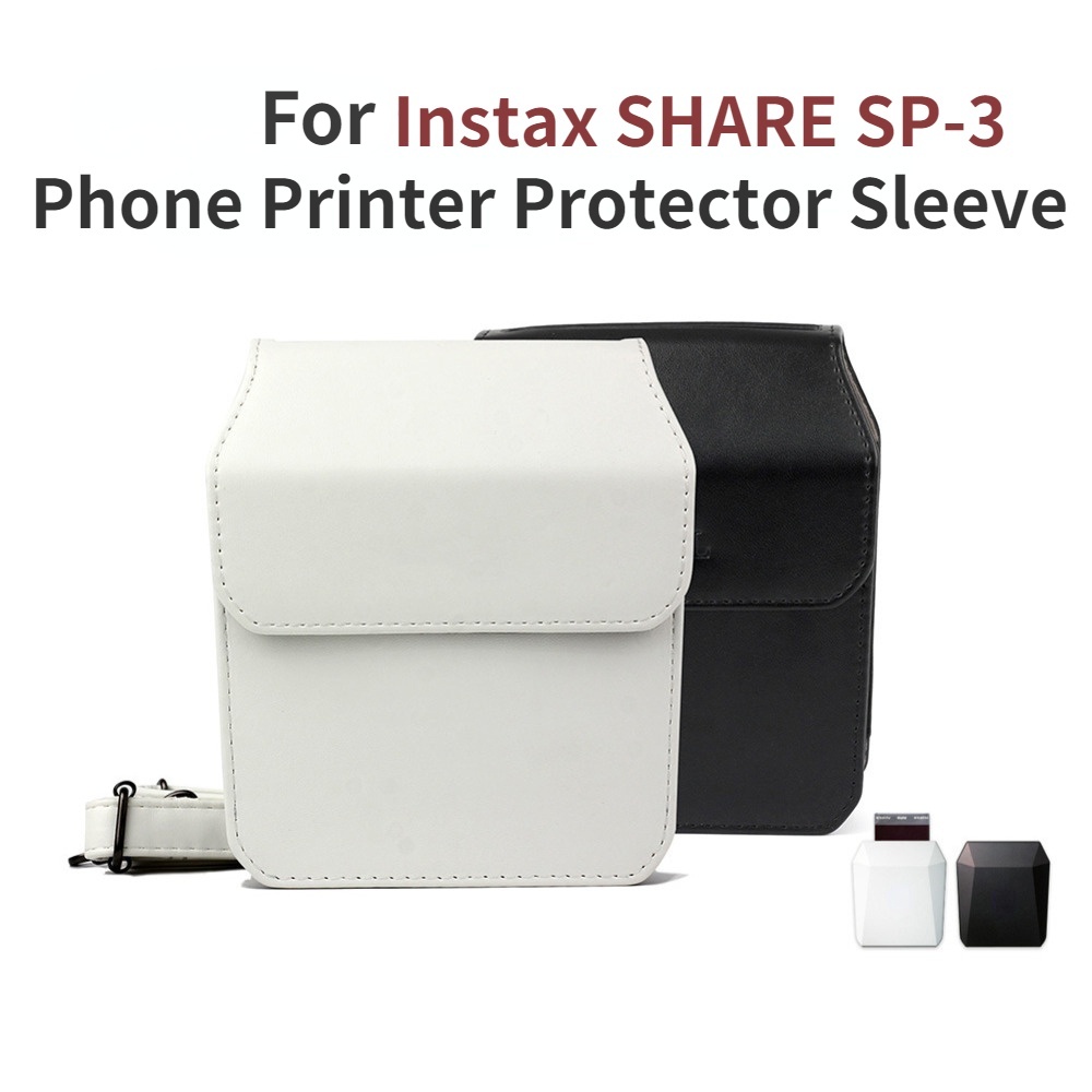 Ốp Bao Da pu Có Dây Đeo In Hình Sáng Tạo Cho Máy instax share sp-3 sp-3