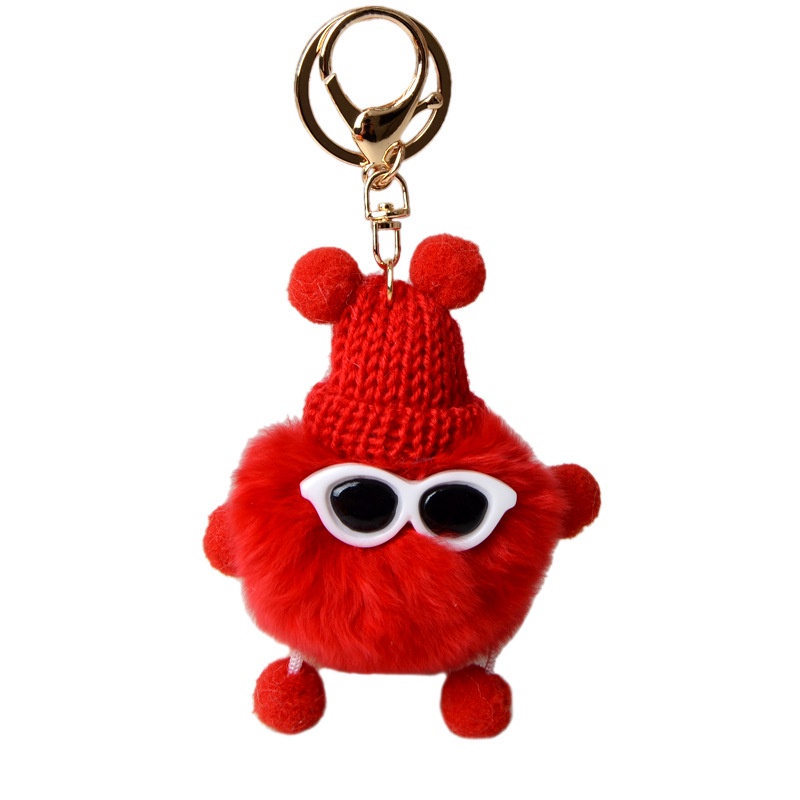 Móc Khóa Banh Lông Xù Mềm Mại Đáng Yêu