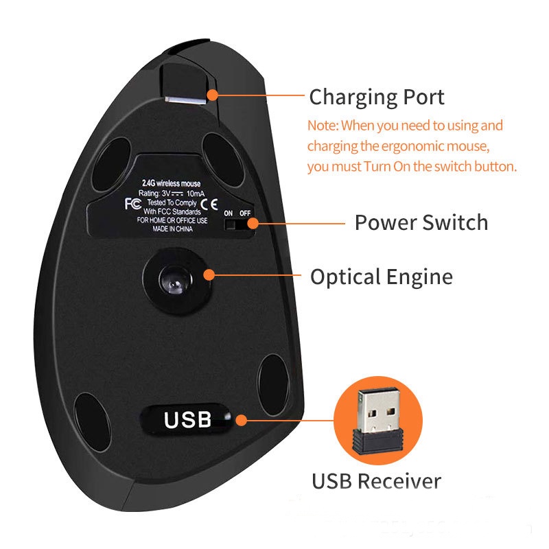 Chuột Quang Không Dây 2.4G 6D Cho Máy Tính