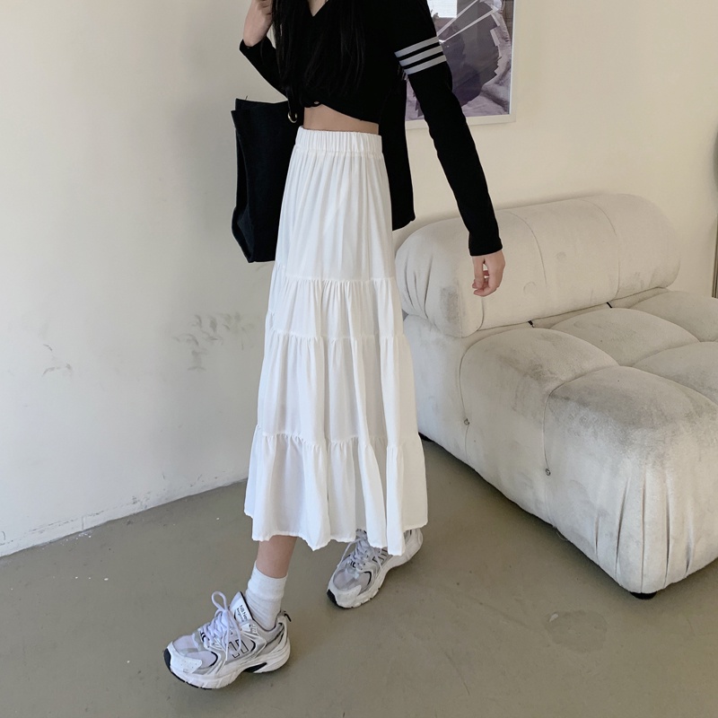 Chân Váy Chữ A Cạp Cao Vừa Phong Cách Pháp Thời Trang Xuân Hè Kiểu Mới 63817