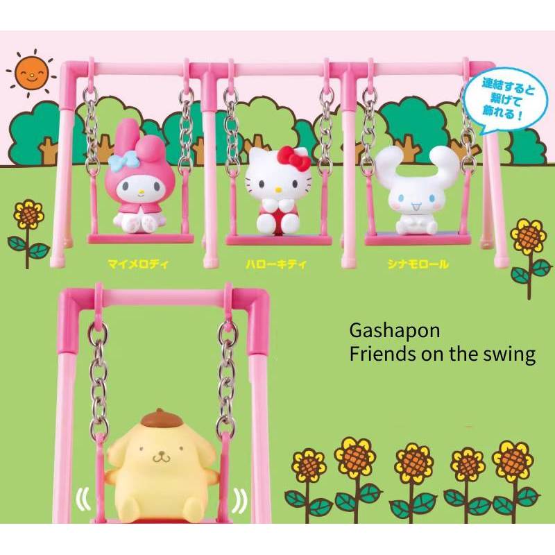 Bộ 4 Tượng Mô Hình Nhân Vật Sanrio Gashapon My Melody Hello Kitty Cinnamoroll PompomPurin Dễ Thương