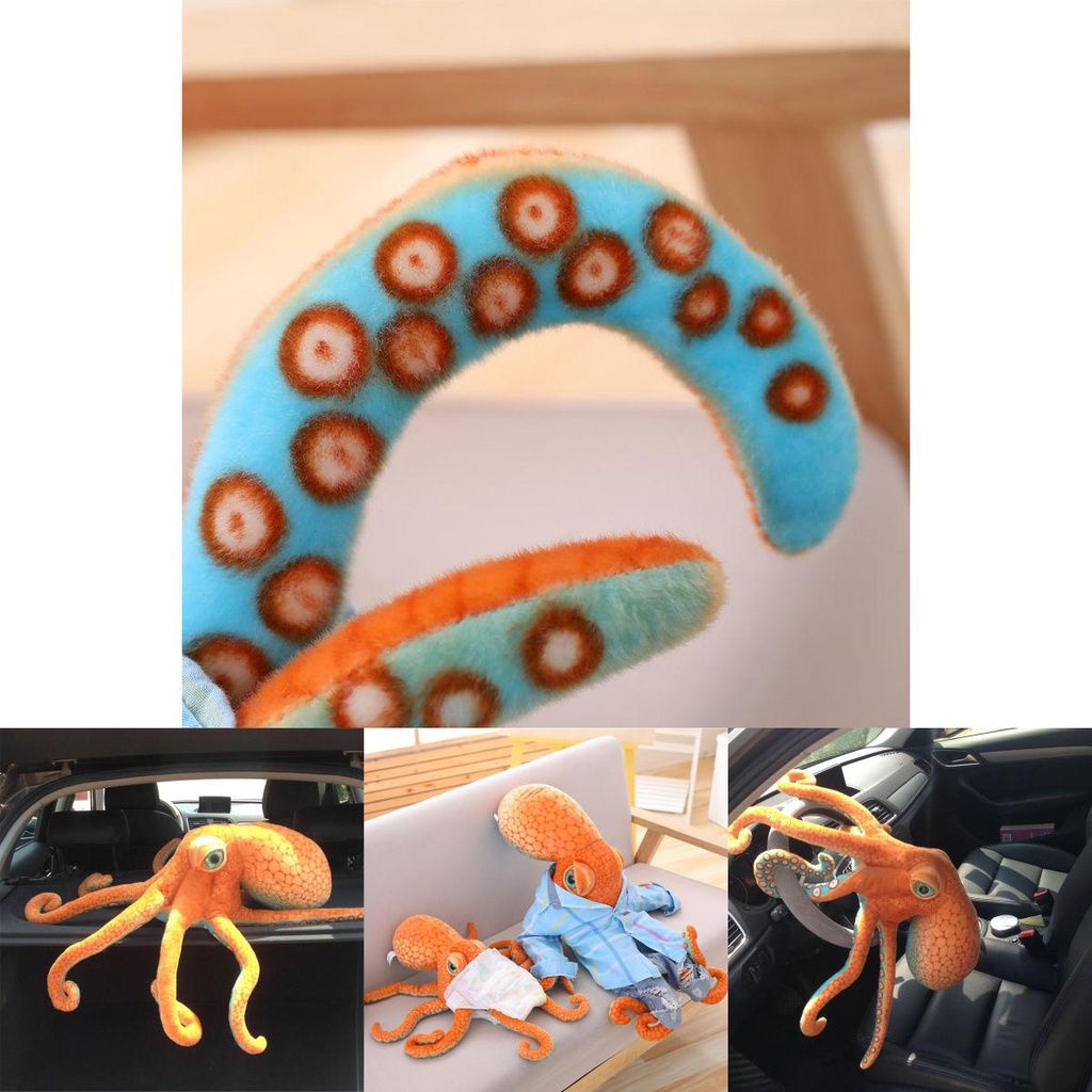 Đồ chơi nhồi bông Hình Bạch Tuộc Cỡ Lớn Trang Trí Nhà Cửa / Xe Hơi