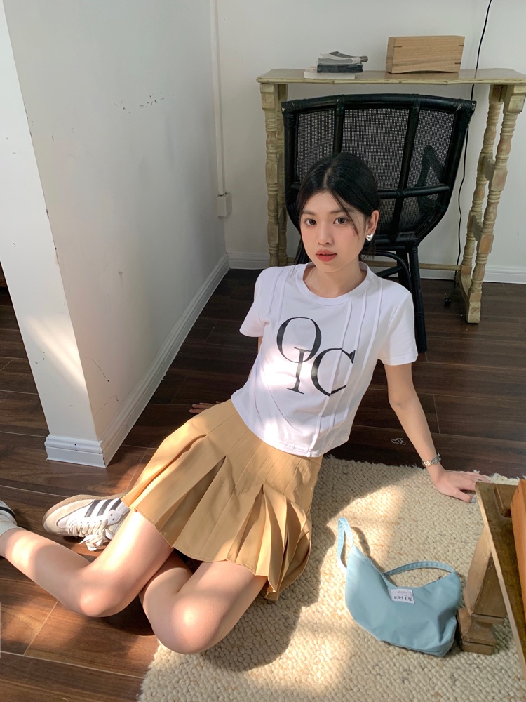 Áo Thun Dáng Ôm Ngắn Tay In Chữ Phong Cách Mới 64722