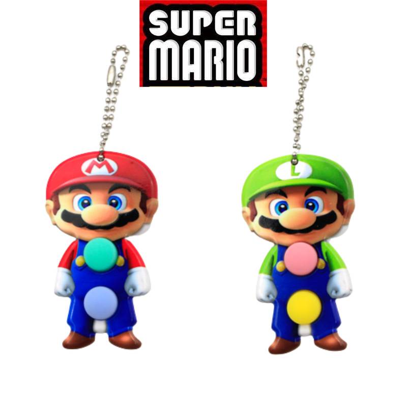Móc Khóa Quả Bóng Silicone Hình Super Mario Giải Tỏa Căng Thẳng