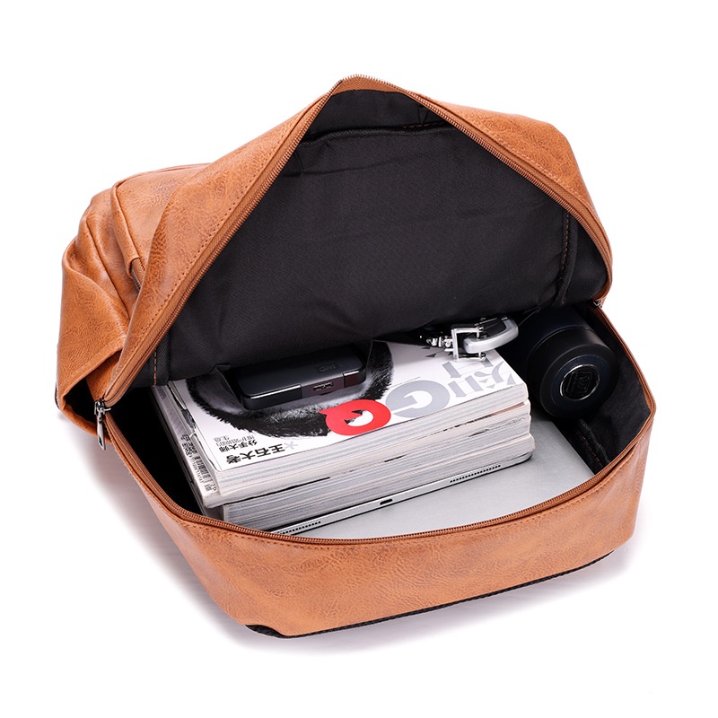 JINRU Balo Da Backpack Unisex Chống Nước 2023 NEW K96T0G1