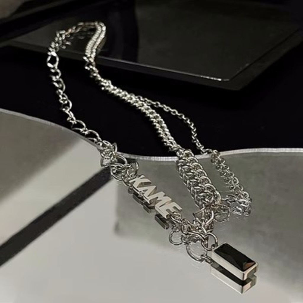 Vòng cổ Hình Chữ Cái Sang Trọng Phong Cách hip hop Đường Phố Cao Cấp