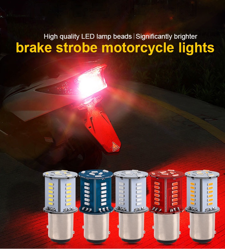 1 Đèn Led Tín Hiệu 1157 BAY15D 30 SMD DRL Cho Xe Máy