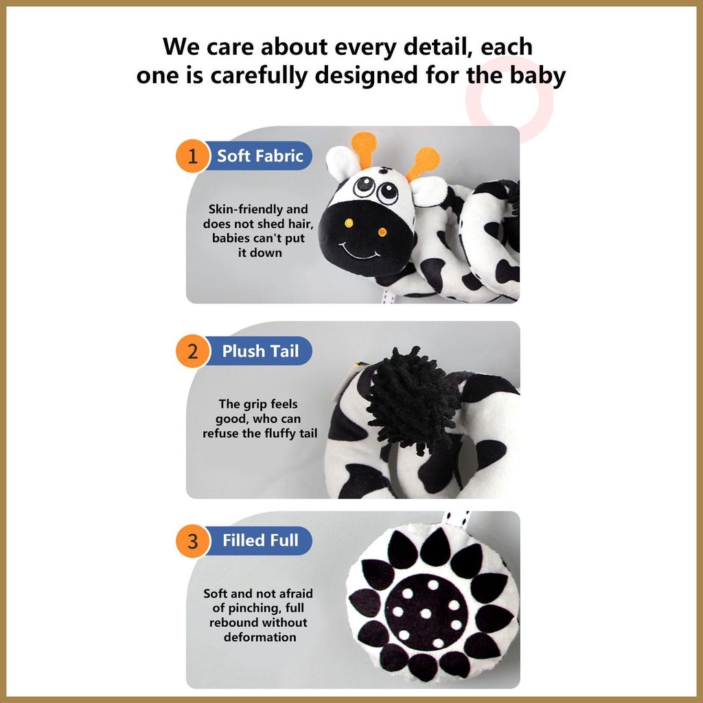 Đồ Chơi Thú Nhồi Bông Hình Ngựa Vằn / Hươu / Ngựa Vằn Kích Thích Trí Thông Minh Cho Bé