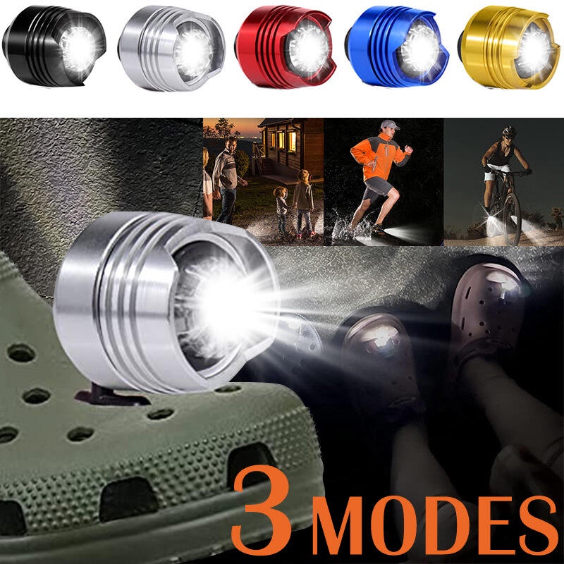Set 1 / 2 Đèn Pha LED Chống Thấm Nước Phù Hợp Cho Giày Crocs / Cắm Trại / Leo Núi / Ngoài Trời Dành Cho Người