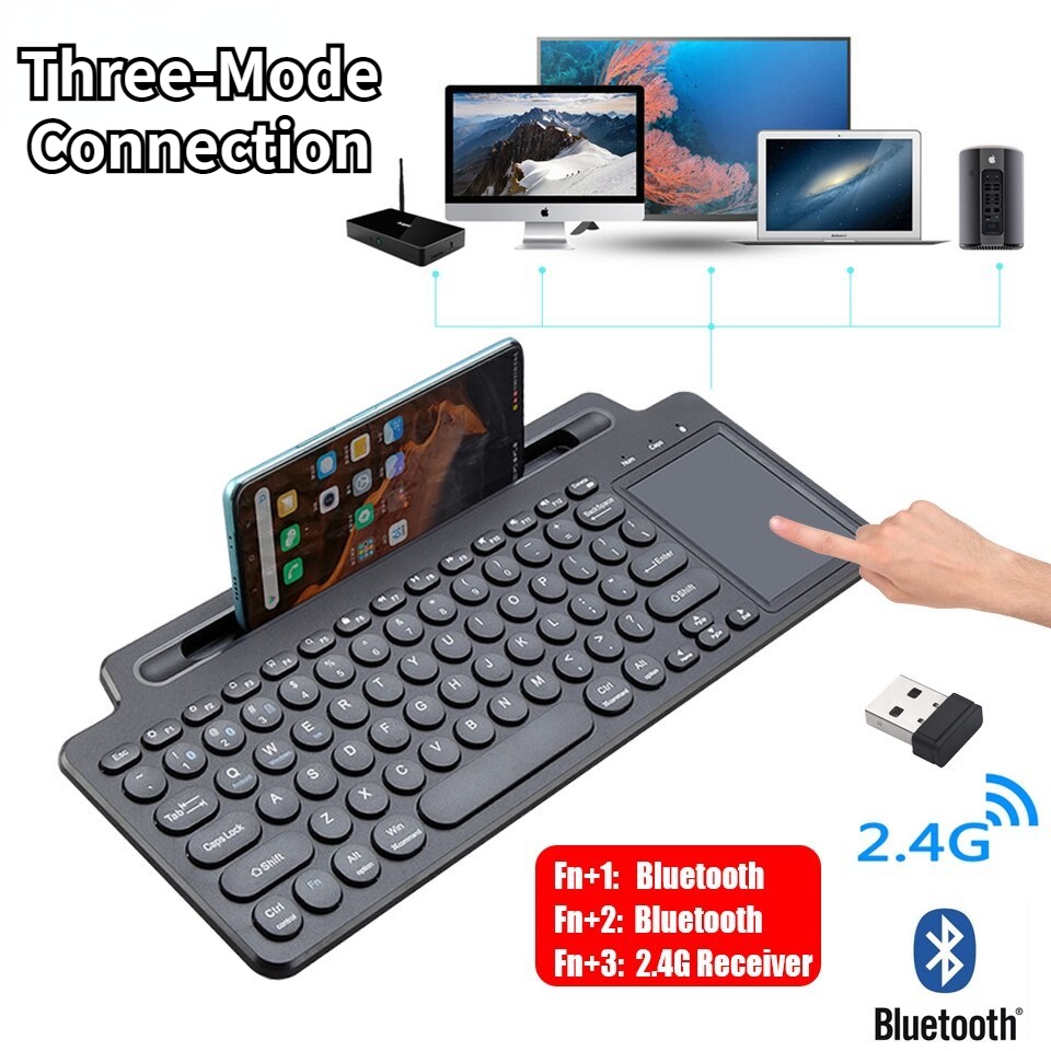 Bàn Phím Bluetooth Không Dây 2.4G Có Bàn Phím Số / Chuột Máy Tính Bảng / Điện Thoại / Máy Tính Bảng Cho Android Laptop PC TV Box