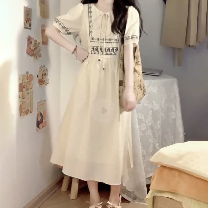 𝐘𝐮𝐬𝐡𝐨𝐩 Váy Kiểu Thổ Cẩm, Phong Cách Tiểu Thư, Tôn Dáng Xinh Xắn Dành Cho Bạn Gái