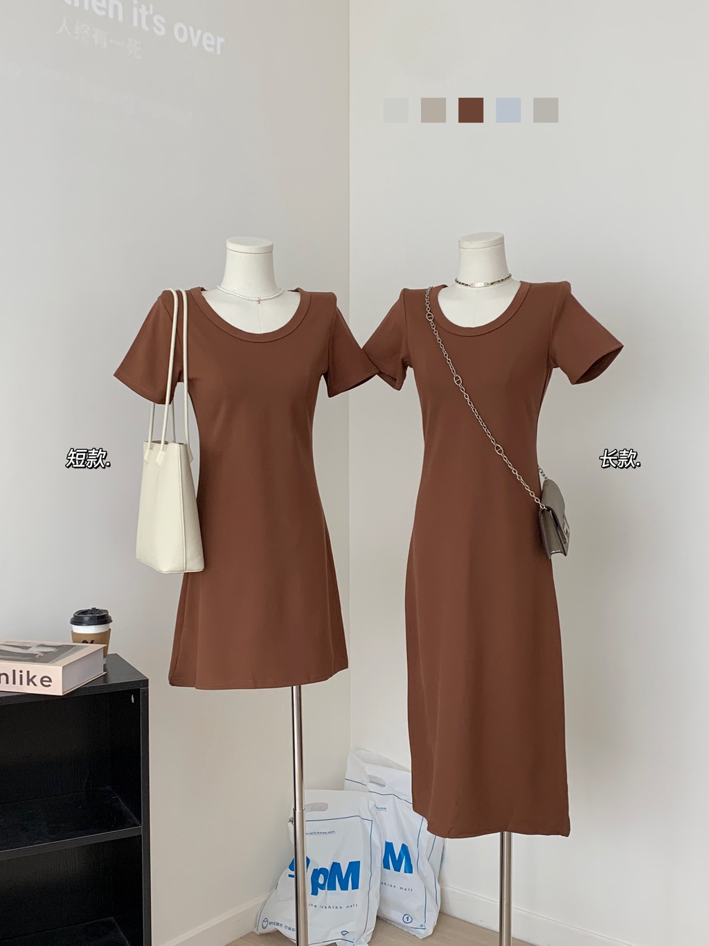 Đầm Thun Một Mảnh Ngắn Tay Thoải Mái Đơn Giản Mùa Hè 64413