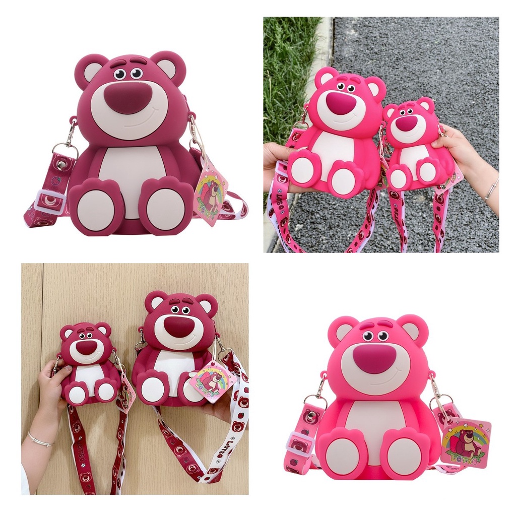 Ví Silicone Hình Gấu / Dâu Tây Thời Trang Dành Cho Nữ