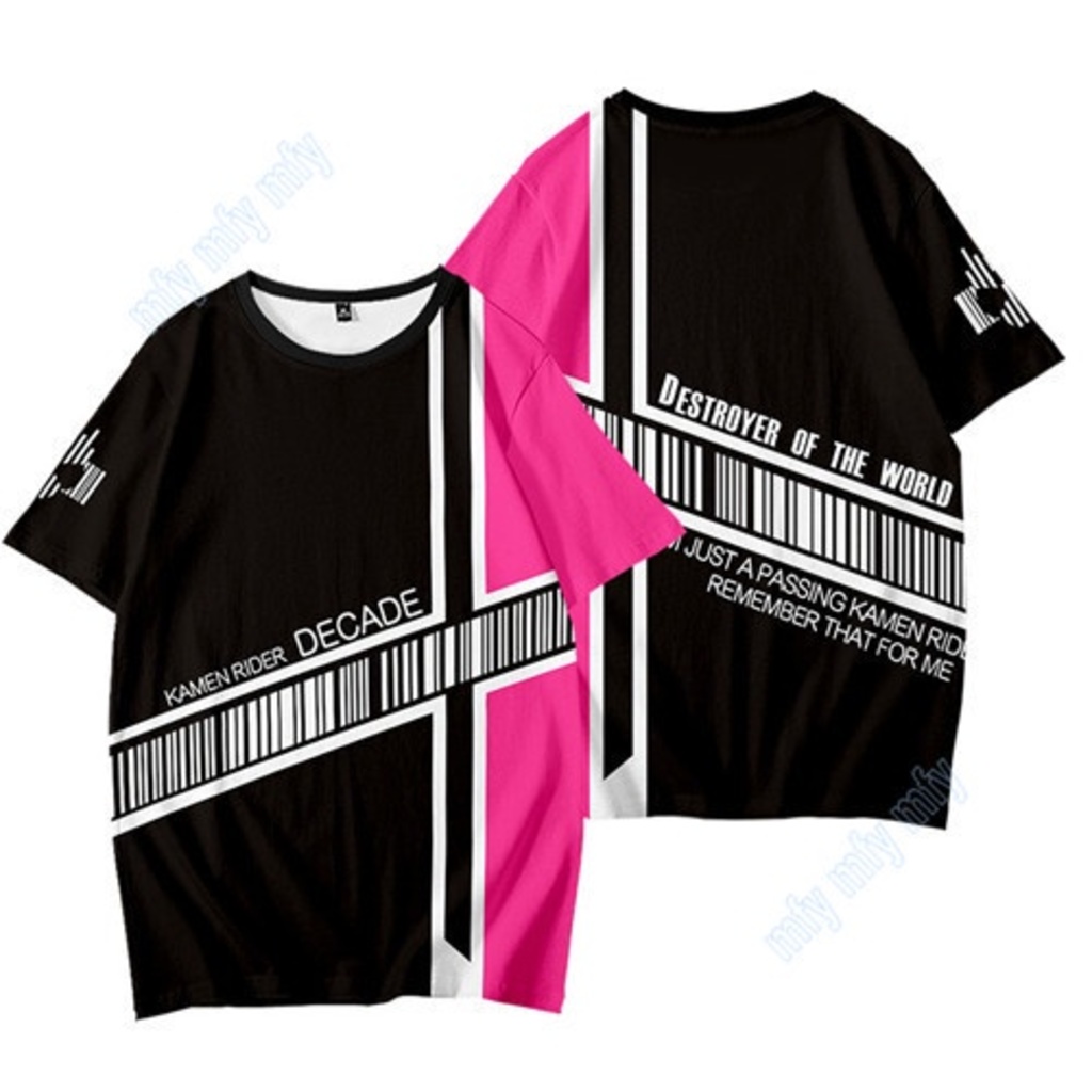 Áo Thun Tay Ngắn Hóa Trang Kamen Rider Zi-O Ex-Aid Decade Cho Cặp Đôi