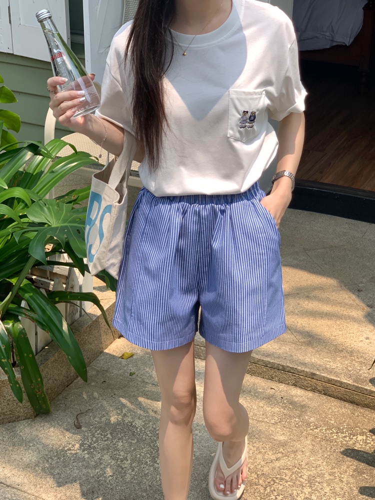 63514 Quần Short Nữ Lưng Thun Mùa Hè Giản Dị