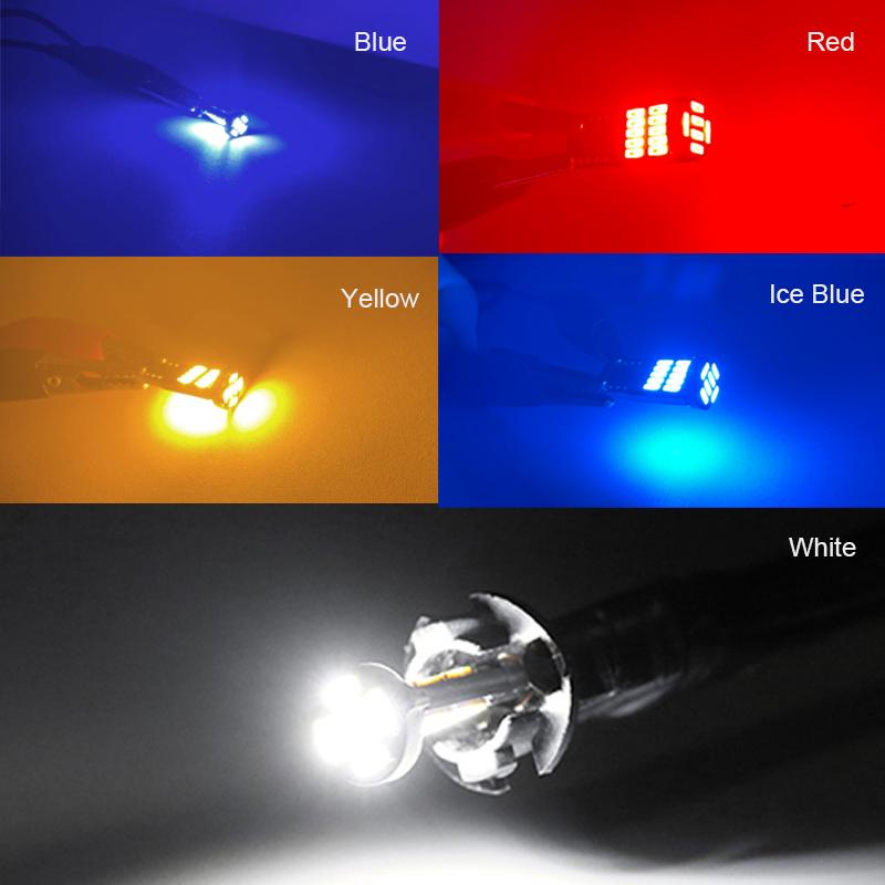 Bóng Led Xi Nhan T10 Xe Máy Ô Tô Siêu Sáng, Đèn Led & T10 Lắp Xi Nhan Đèn Lùi Chíp 4014 CS 15W Đủ Màu