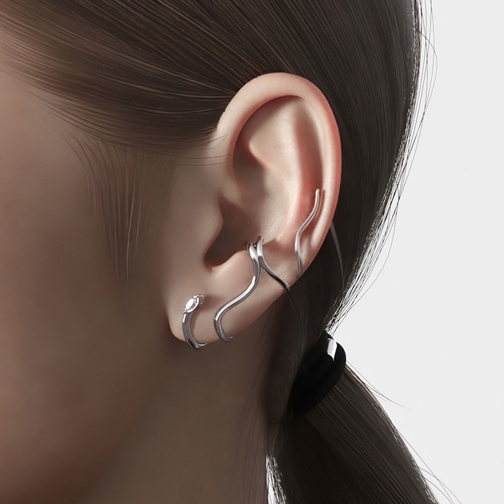 Khuyên Kẹp Vành Tai Hình Rắn Phong Cách Hip Hop Hàn Quốc Thời Trang Mùa Hè Cá Tính