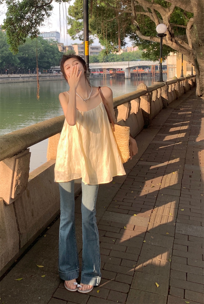 Áo Dây Mỏng Màu Sắc Gradient Thời Trang Mới 64990