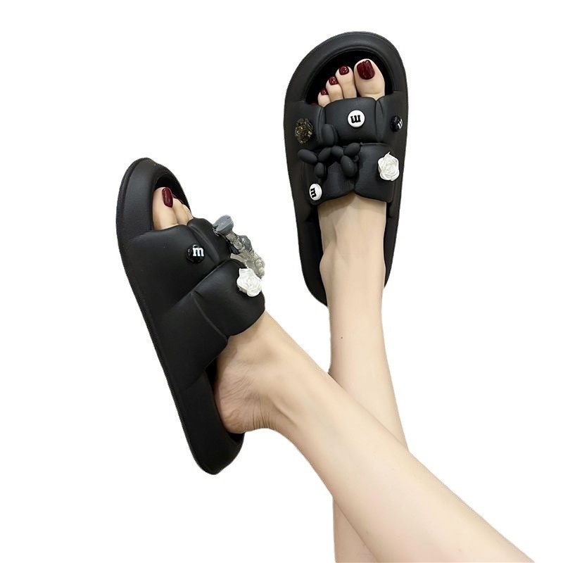 Dép nữ bánh mì đế mềm hoạ tiết mèo dễ thương hot trend 2023