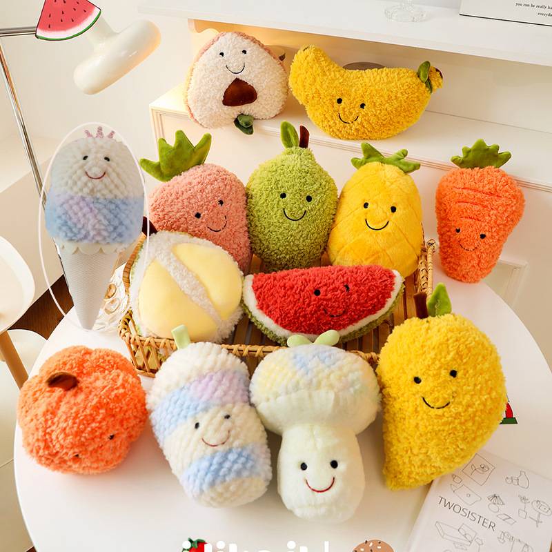 Trái Cây Và Rau Củ Nhồi Bông Sống Động Như Thật Mới Dành Cho Trẻ Em