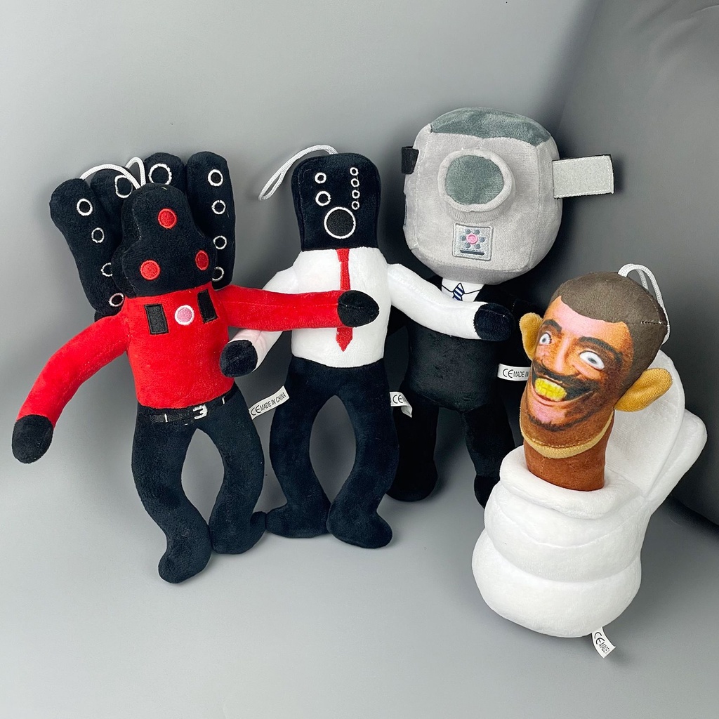 Búp Bê Nhồi Bông 3D Hình Toiletman TVman / Người Yêu Thích Skibidi 30cm Làm Quà Tặng Cho Người Lớn Và Trẻ Em