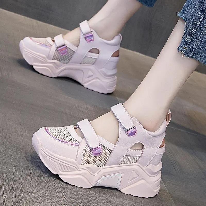 Giày Sandal Đế Xuồng Mỏng Thoáng Khí Thời Trang Mùa Thu Cho Nữ